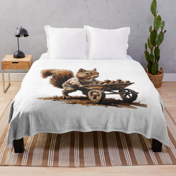 Item preview, Harvest Squirrel with Acorn Cart designed and sold by AQUILAKREO.