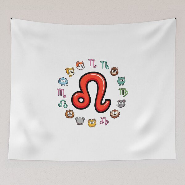 Item preview, Cute Kawaii Leo Zodiac Astrological Symbol designed and sold by Zodiac Celestial Art.