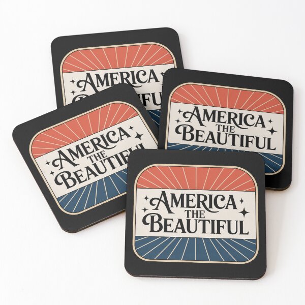 Item preview, America the Beautiful Retro Shield Patriotic designed and sold by OldGloryForge.