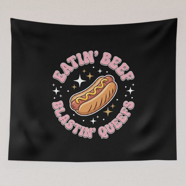 Item preview, Eatin' Beef Blastin' Queefs Funny Hot Dog Adult Humor designed and sold by SofenArt.