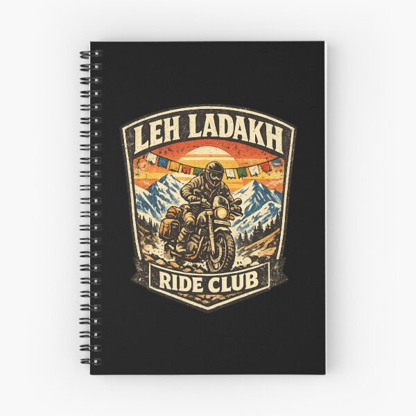 Item preview, Leh Ladakh Ride Club Retro Motorcycle Shirt | Vintage Himalayan Adventure Biker Design designed and sold by Globalcitytees.