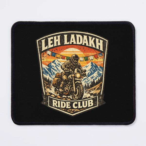 Item preview, Leh Ladakh Ride Club Retro Motorcycle Shirt | Vintage Himalayan Adventure Biker Design designed and sold by Globalcitytees.