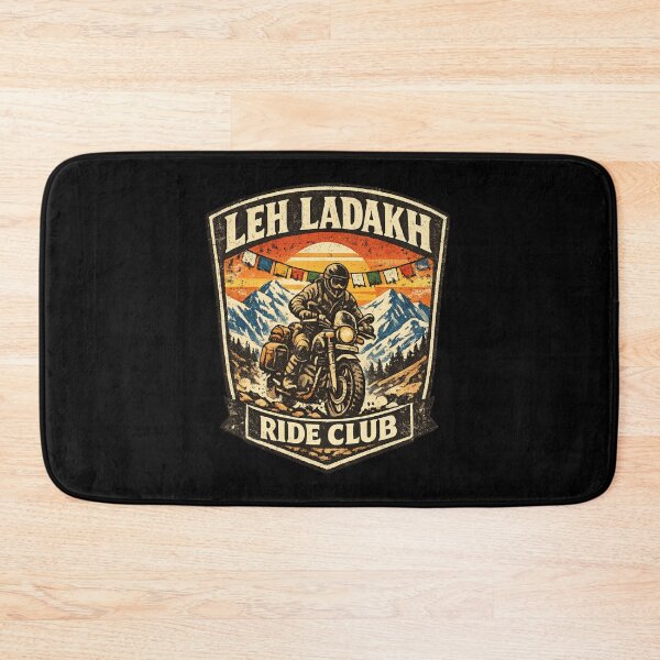 Item preview, Leh Ladakh Ride Club Retro Motorcycle Shirt | Vintage Himalayan Adventure Biker Design designed and sold by Globalcitytees.