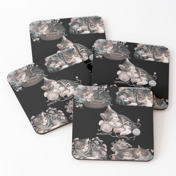 Item preview, Cats sleeping in flowers  designed and sold by Palmtree94.