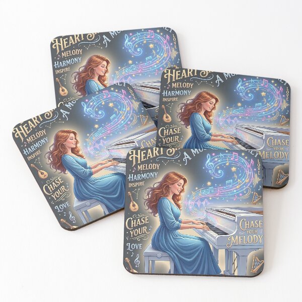 Item preview, ​Elegant Woman Playing Piano Art beautiful illustration designed and sold by Originaledesign.