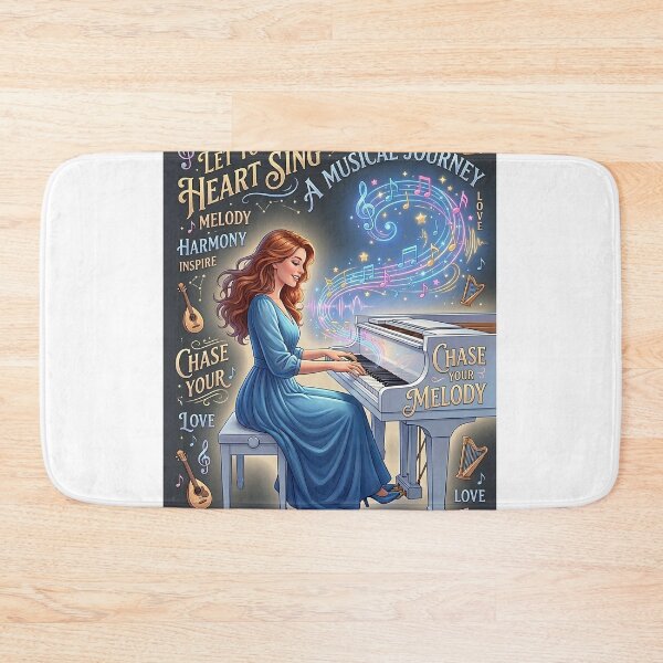 Item preview, ​Elegant Woman Playing Piano Art beautiful illustration designed and sold by Originaledesign.