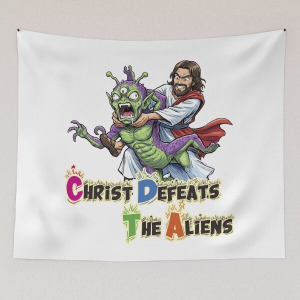 Item preview, Christ defeats the aliens designed and sold by LOVEARTDESIGN.