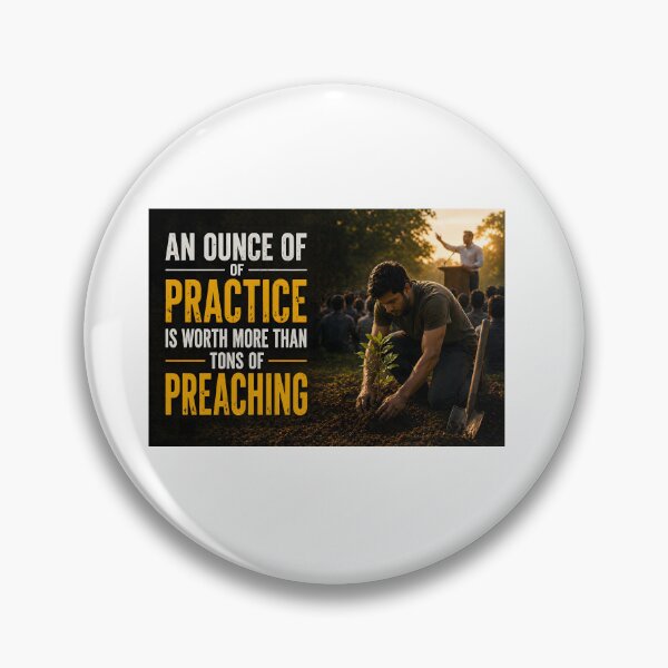 Item preview, Practice is better than preaching designed and sold by QuotesToArt.