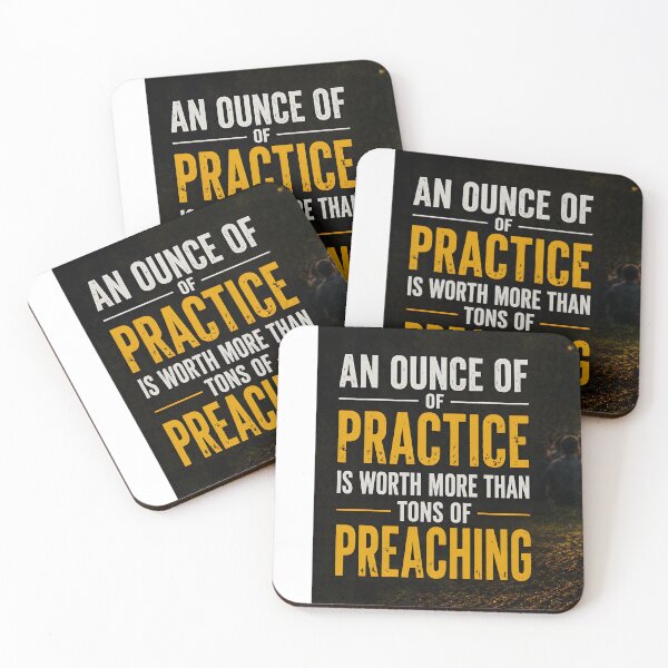 Item preview, Practice is better than preaching designed and sold by QuotesToArt.
