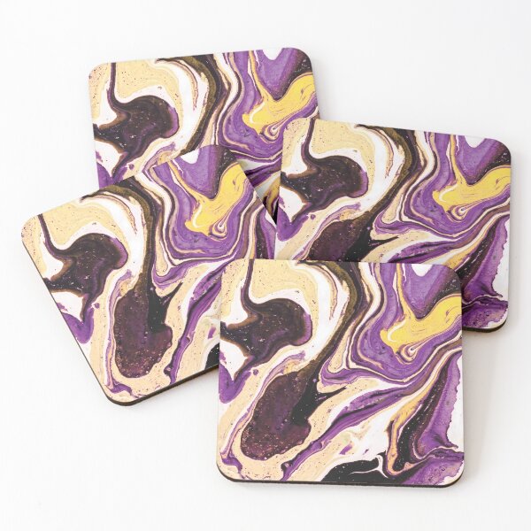 Item preview, Non-Binary Pride Flag Abstract Fluid Art Pattern designed and sold by Cannaxes Studio.
