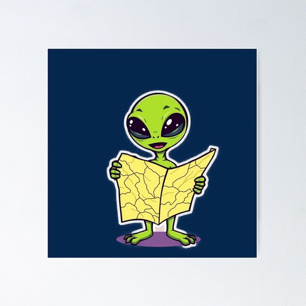 Item preview, Alien Lost in Car Sticker - Roadside Humor designed and sold by Tama-sirth.