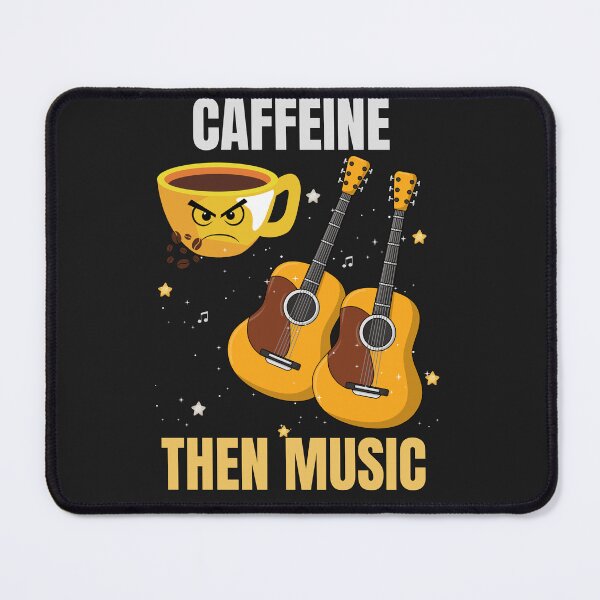 Item preview, Caffeine Then Music Funny Coffee And Guitar Lover Design designed and sold by Joyful-Pixel.
