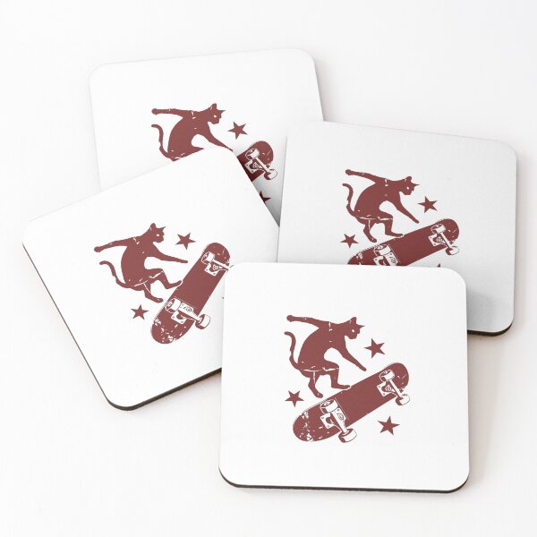 Item preview, Skater Cat Retro Grunge Design designed and sold by HBDStudio.