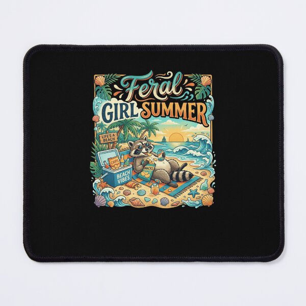 Item preview, Feral Summer Raccoon Beach Vacation Chillin designed and sold by snowry.