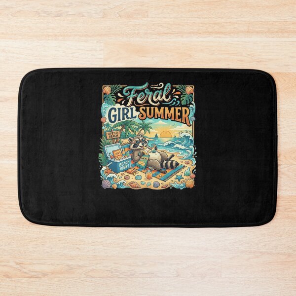 Item preview, Feral Summer Raccoon Beach Vacation Chillin designed and sold by snowry.