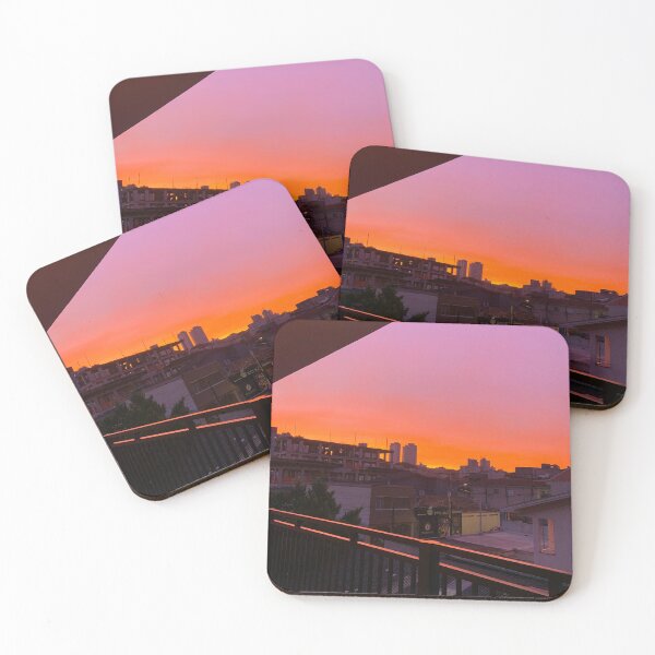 Item preview, Orange Pink Sunset City Skyline São Paulo Brazil designed and sold by Ayiti-Mar.