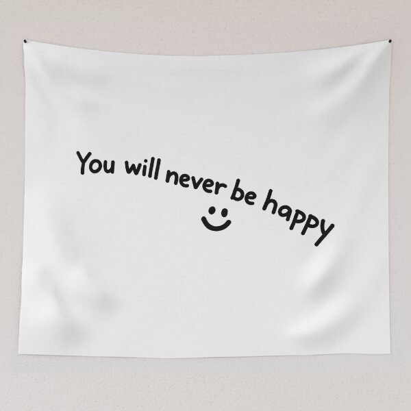 Item preview, You Will Never Be Happy - Black Ink - The Nice Guys designed and sold by hesjustken.
