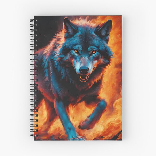 Item preview, Wolf engulfed in flames  designed and sold by Elisa Miller.