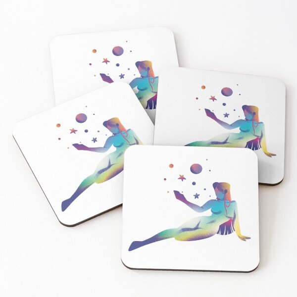 Item preview, Cosmic Dreamy Woman– Celestial Feminine Fantasy Art designed and sold by SunnyBunnyWorks.