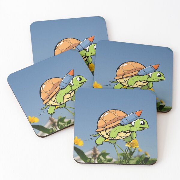 Item preview, Turbo Turtle Sticker with Rocket designed and sold by Tama-sirth.