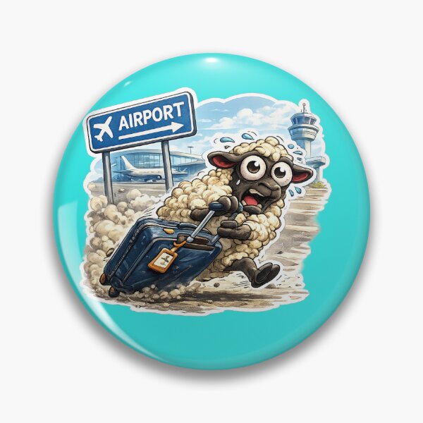 Item preview, Runaway Eid Sheep at the Airport designed and sold by 1/2 Stickers.