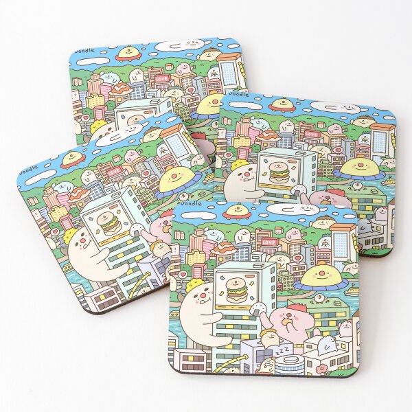 Item preview, Cute monster city life designed and sold by GK Doodle.