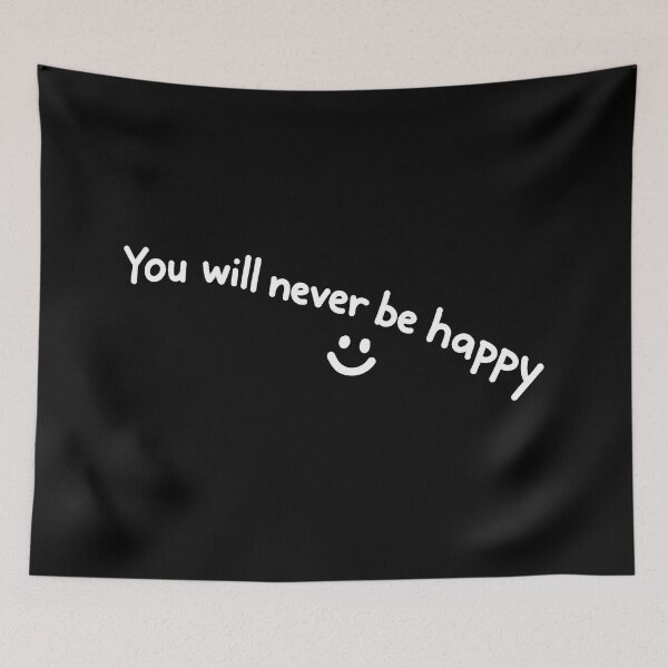 Item preview, You Will Never Be Happy - White Ink - The Nice Guys designed and sold by hesjustken.