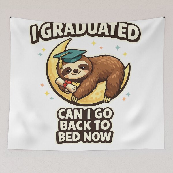 Item preview, Sleepy Sloth Graduation Shirt – I Graduated Can I Go Back To Bed Now Cute Senior Gift  designed and sold by LifeIsTooShirt.