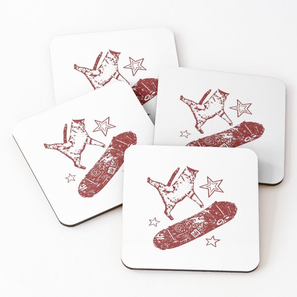 Item preview, Skater Cat Retro Grunge Design designed and sold by HBDStudio.