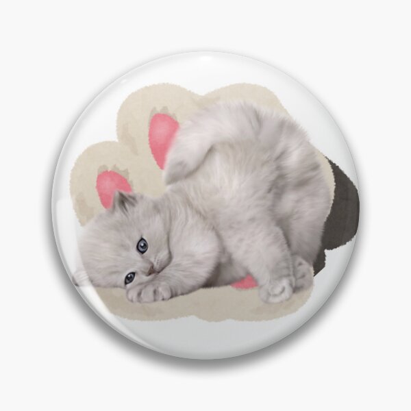 Item preview, Fluffy White Kitten Playing On Cat Paw Background designed and sold by Rhodes Shop.