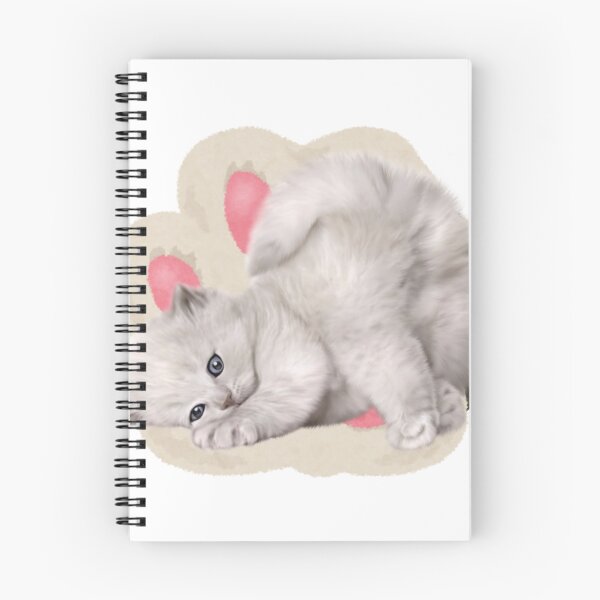 Item preview, Fluffy White Kitten Playing On Cat Paw Background designed and sold by Rhodes Shop.