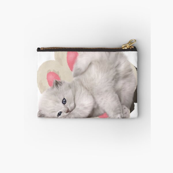 Item preview, Fluffy White Kitten Playing On Cat Paw Background designed and sold by Rhodes Shop.