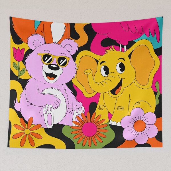 Item preview, Dopamine Decor and Dressing Funny Animal Design Vibrant Colors Maximalist Cute 80s  designed and sold by patterncrow.