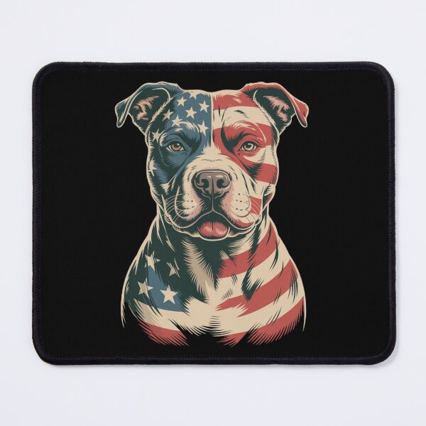 Item preview, Pitbull USA Flag Pit Bull America, Patriotic Pitbull Dog Lover Owner Gift 4th Of July Retro Pitbull Dog designed and sold by Dabbing Turtle Designs.