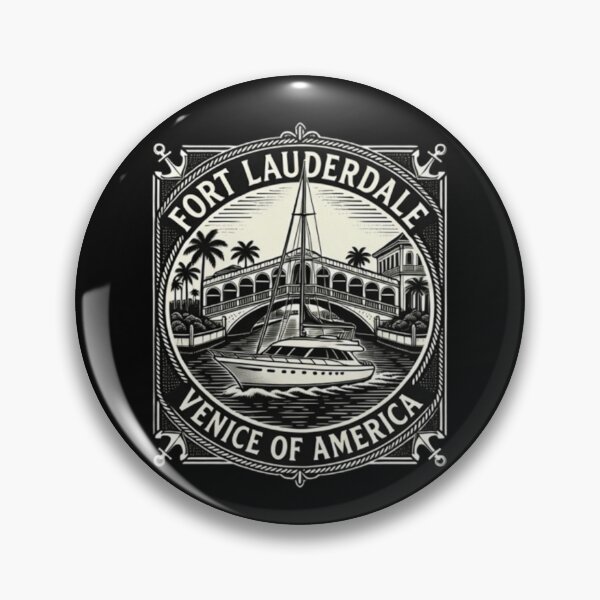 Item preview, Fort Lauderdale Venice of America - Vintage Yacht Canal Nautical Crest T-Shirt designed and sold by The imaginary unit..