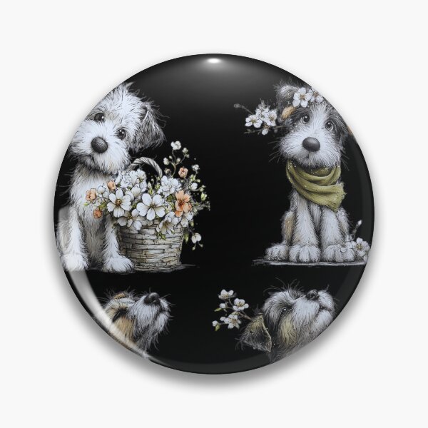 Item preview, Dogs and flowers  designed and sold by Palmtree94.