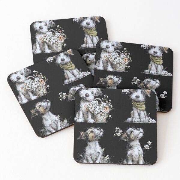 Item preview, Dogs and flowers  designed and sold by Palmtree94.