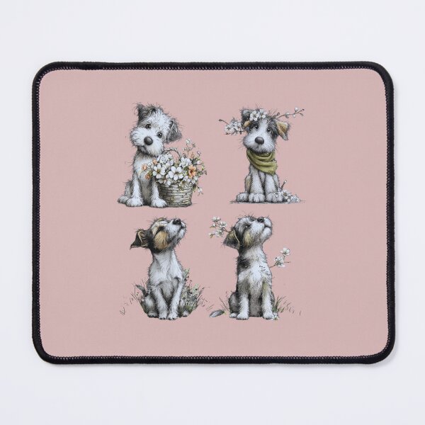 Item preview, Dogs and flowers  designed and sold by Palmtree94.