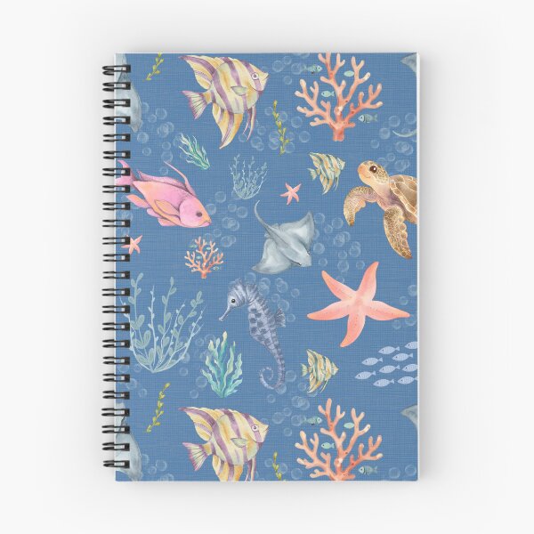Item preview, Watercolor Ocean Life Textured Blue designed and sold by KSimpson838.