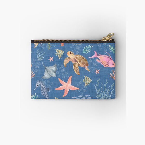 Item preview, Watercolor Ocean Life Textured Blue designed and sold by KSimpson838.