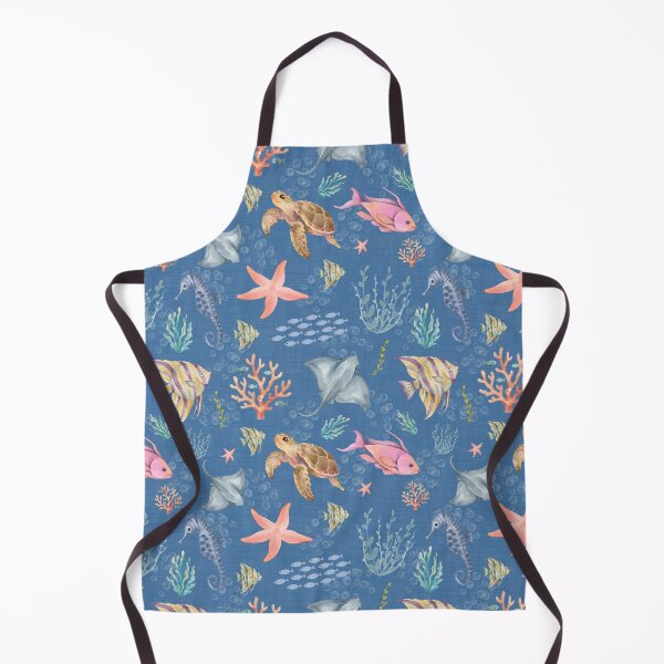 Item preview, Watercolor Ocean Life Textured Blue designed and sold by KSimpson838.
