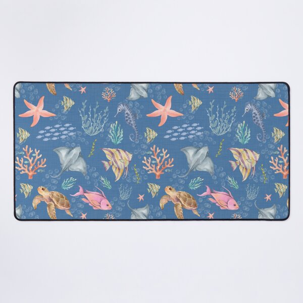 Item preview, Watercolor Ocean Life Textured Blue designed and sold by KSimpson838.