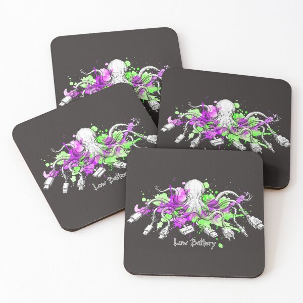 Item preview, Low Battery: The Digital Kraken Octopus Illustration designed and sold by SoulPT.