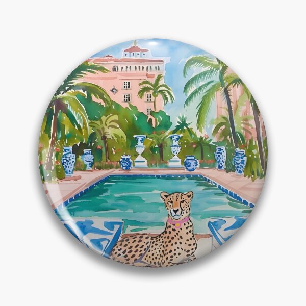 Artikelvorschau, Gepard im Schwimmbad des Palm Royale entworfen und verkauft von SophieClimaArt.