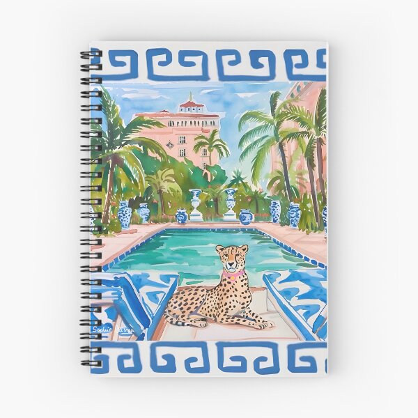 Item preview, Cheetah in Palm Royale swimming pool designed and sold by SophieClimaArt.