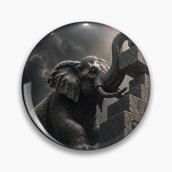 Item preview, Founder Stacks Work Elephant Brutalist Industrial Canvas Art Print designed and sold by SavannaStrikes.