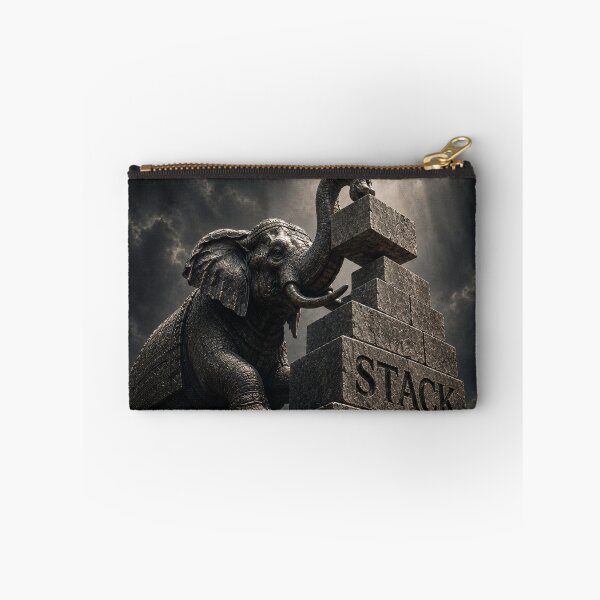 Item preview, Founder Stacks Work Elephant Brutalist Industrial Canvas Art Print designed and sold by SavannaStrikes.