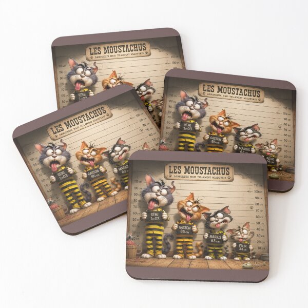 Item preview, The 4 Mischievous Cats designed and sold by Art70shop.