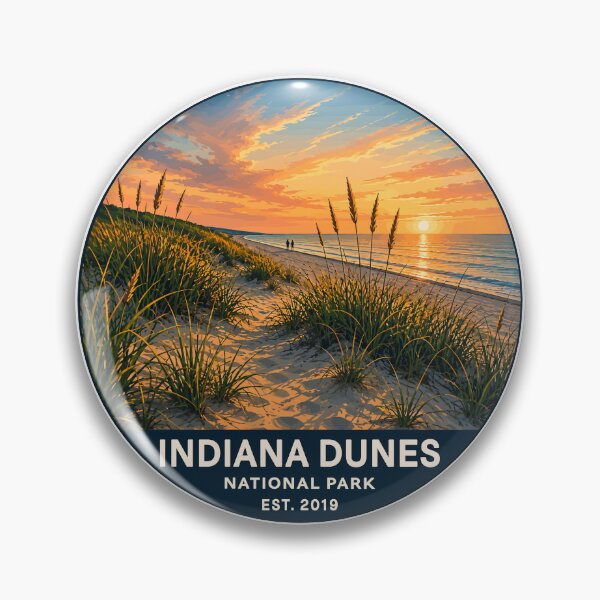 Item preview, Indiana Dunes National Park Retro Lakeshore designed and sold by Gideon Emmerich.