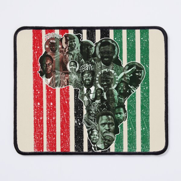 Item preview, African Revolutionaries Map of Africa - Sankara Lumumba Nkrumah Mandela - Pan African Flag Black History Art designed and sold by Youngkev-arts.
